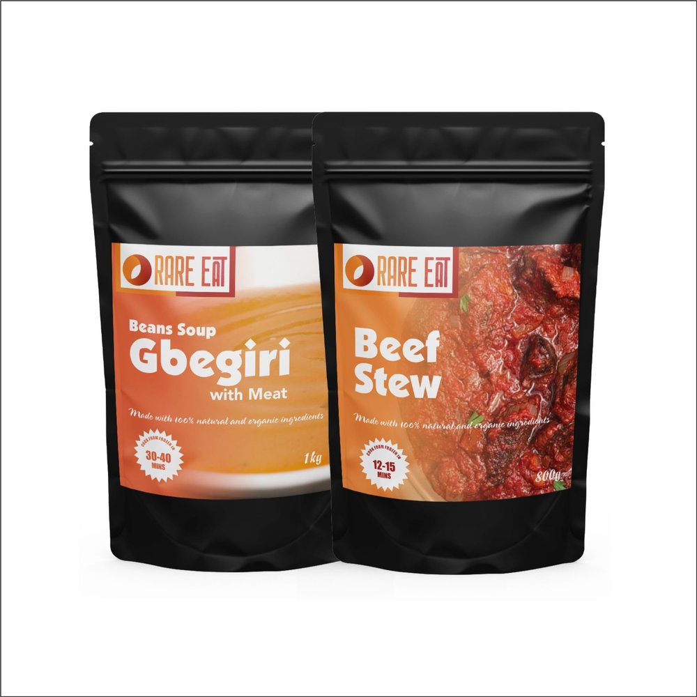Beans Soup (Gbegiri with Assorted Meat) +Tomato Chicken Stew | Serves 4