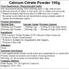 Calcium Citrate Powder - Vegan Friendly (100g) view 2