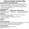 Calcium Citrate Powder - Vegan Friendly - 250g view 2