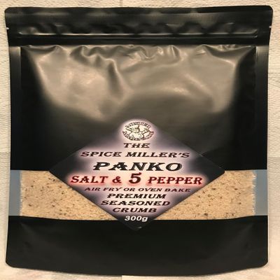 The Spice Miller's Panko, 300g Premium Seasoned Japanese Crumb, Air Fry or Oven Bake (Salt & 5 Pepper)