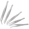 FOMIYES Gardening Tweezers Set of 5 Stainless Steel Planting Tools for Succulent Gardening Mixed Sizes Lightweight and Safe for Micro-Landscape Moss Ornament Indoor Garden and Lawn view 1