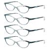 HEEYYOK Reading Glasses Womens Floral/Flower Pattern Cat Eye +2.00 Ladies Readers Glasses Comfortable Colorful Lightweigth Frame view 2