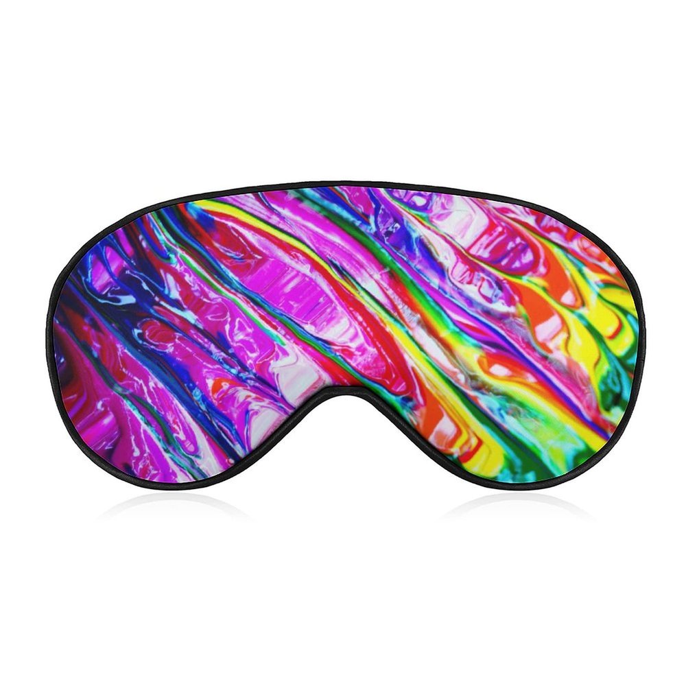 Super Smooth Soft New Science Tie Dye Psychedelic Art Eye Mask for Boys Girls, Eye Cover with Elastic Band Sleeping Eye Mask Plane Eye Cover for Travel Work Shift Sleep Naps