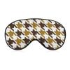 Eye Mask Comfort and Lightweight Sleep Mask with Adjustable Strap for Naps Plane Blindfold Game, Lunch Break Traveling Sleeping Eye Mask Black Brown Stripes Classic Houndstooth Print Cover view 1