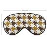 Eye Mask Comfort and Lightweight Sleep Mask with Adjustable Strap for Naps Plane Blindfold Game, Lunch Break Traveling Sleeping Eye Mask Black Brown Stripes Classic Houndstooth Print Cover view 2
