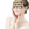 Eye Mask Comfort and Lightweight Sleep Mask with Adjustable Strap for Naps Plane Blindfold Game, Lunch Break Traveling Sleeping Eye Mask Black Brown Stripes Classic Houndstooth Print Cover view 4