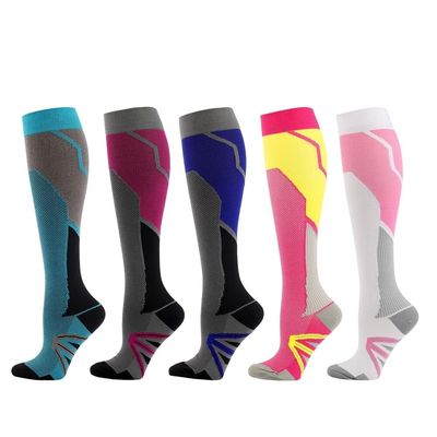 5Pcs Compression Socks for Men and Women, Flight Socks Compression Stockings Knee High Socks for Running, Sport, Medical, Athletic, Airplane Travel, Pregnant Woman