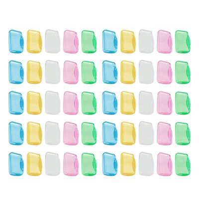 # 50 PCS Toothbrush Covers Travel Toothbrush Covers Caps For Home And Outdoor Toothbrush Protector For Family Toothbrush Case Toothbrush Head Holder Cover (Pink, One Size)