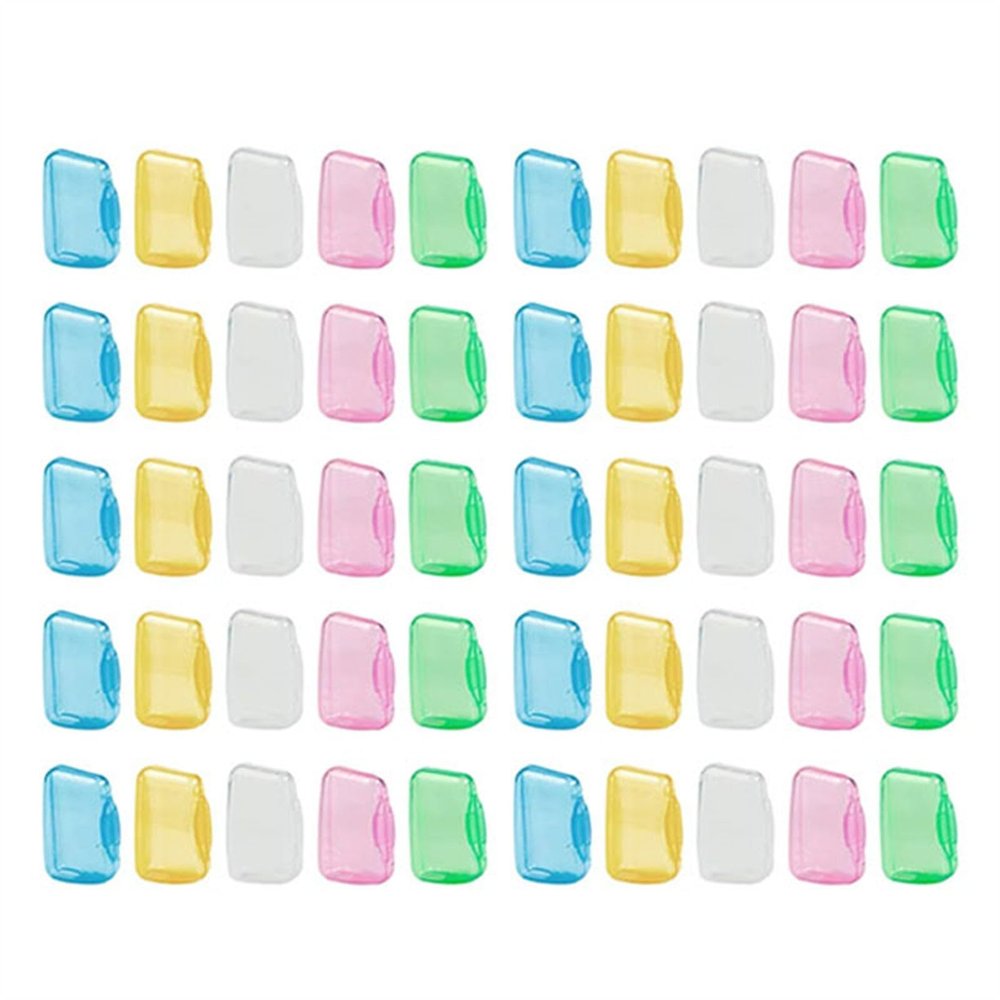 # 50 PCS Toothbrush Covers Travel Toothbrush Covers Caps For Home And Outdoor Toothbrush Protector For Family Toothbrush Case Toothbrush Head Holder Cover (Pink, One Size)
