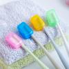 # 50 PCS Toothbrush Covers Travel Toothbrush Covers Caps For Home And Outdoor Toothbrush Protector For Family Toothbrush Case Toothbrush Head Holder Cover (Pink, One Size) view 4