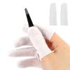 100 Pieces Cotton Finger Cots, Cloth Finger Sleeves with Elastic Rings Toe Sleeves Fingertips Protective Cover Thumb Protector Finger Tips Protector Comfortable and Breathable, Moisture Wicking view 3