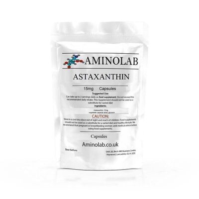AMINOLAB - ASTAXANTHIN 15mg 30 Capsules - Provides Powerful Antioxidant Support for Skin, Eyes, Heart, and Muscle Recovery - Anti-INFLAMMATORY.