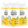 Omega 3 Algae Oil : 400mg DHA - for Heart, Joints, Brain Health, High Strength 180 Softgel Tablets, 6 Months Supply. Vegan Vitality's Algae Omega 3 - Vegans, Vegetarians DHA Supplement view 1