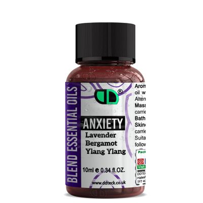 10ml | Anxiety Essential Oil Blend, 100% Pure & Natural Diffusers, Aromatherapy & Massage Blends | Perfect as a Gift | Vegan, GMO Free