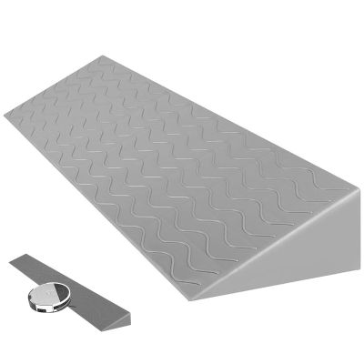 Portable Threshold Ramps, Door Threshold Ramps, Wheelchair Ramp Portable Indoor Sweeping Robot Doorways Curb Ramp, Non-slip Solid Kerb Ramp, 1cm-10.5cm High ( Color : Gr , Size : 100x13x10cm/39x5x3.9