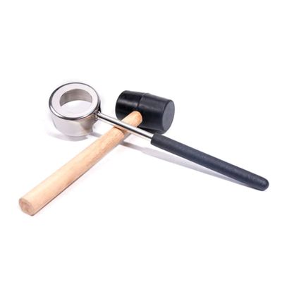 BESTonZON O-openers Set Coconut Opening Tool Food Grade Stainless Steel Wooden Mallet Perfect for Kitchen