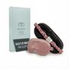 MATASSE 100% Mulberry Silk Sleep Mask 22 Momme Grade 6A 3D Contoured Eye Mask for Sleeping, 14mm Deep Eye Cups, Total Blackout Blindfold for Women Men, Adjustable Strap, Side Sleeper (Pink/Black) view 1