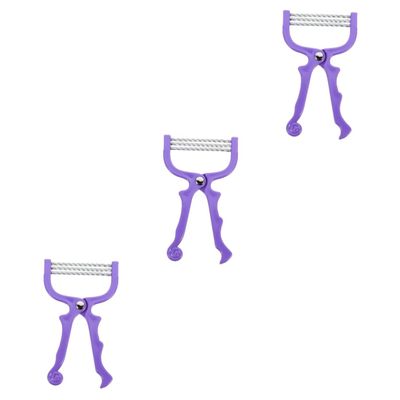 FRCOLOR 3pcs Manual Hair Epilator for Face Gentle Facial Hair Remover for Eyebrows Beauty Salon Tool Random Color