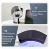 Acrylic Massage Footbath Nail Salon Pedicure Bathtub can Automatically Drain and Adjust Hot and Cold Water Colorful Light Surfing Best Pedicure at Home Spa Treatment ( Color : Gloss Black , Size : 65* view 4