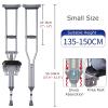 1 Pair of Adjustable Crutch with Knee Rest, Lightweight Walking Cane for Big Adults, Women & Men, Aluminum, Shock-Resistant & Load 150KG Family (S) Present view 3