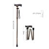 2 Pcs Aluminium Alloy Crutches,L-Shap Ergonomic Design Cane,Adjustable Folding Walking Stick, Non-Slip Base, 830-930 Mm Family Present view 4