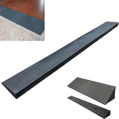 CEEBUS Wheelchair Rubber Ramps, Non-Slip Ramp Threshold Reducer,Kerb Ramp for Home, Steps, Stairs, Wheelchair, Floor Sweeper Curb Ramp (Size : 98 * 10 * 3cm)