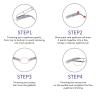 2pcs Eyebrow Trimming Knife, Facial Hair Removal for Women, Facial Hair Shaper Remover, Practical Easy to Use Dermaplaning Tool, Double Heads Stainless Steel Eyebrow Trimmer with Cover view 2