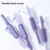 2pcs Eyebrow Trimming Knife, Facial Hair Removal for Women, Facial Hair Shaper Remover, Practical Easy to Use Dermaplaning Tool, Double Heads Stainless Steel Eyebrow Trimmer with Cover view 3