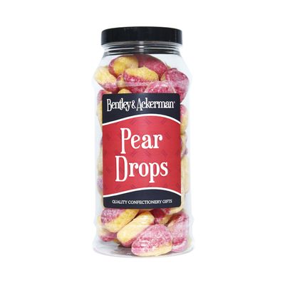 Pear Drops Sweets - (645g) Original Retro Boiled Pear Drops Sweets Gift Jar By Bentley & Ackerman's Sweet Shop.