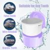 Denture Box Set, Retainer Case Denture Bath Cleaning kit, Denture Box with Mirror, with 2 Aligner Removal Tool, Chewies and Denture Brush for Braces Or Dentures Cleaning Storage for Travel view 3