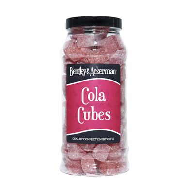 Cola Cubes Sweets - (640g) Original Retro Boiled Cola Cubes Sweets Gift Jar By Bentley & Ackerman's Sweet Shop.