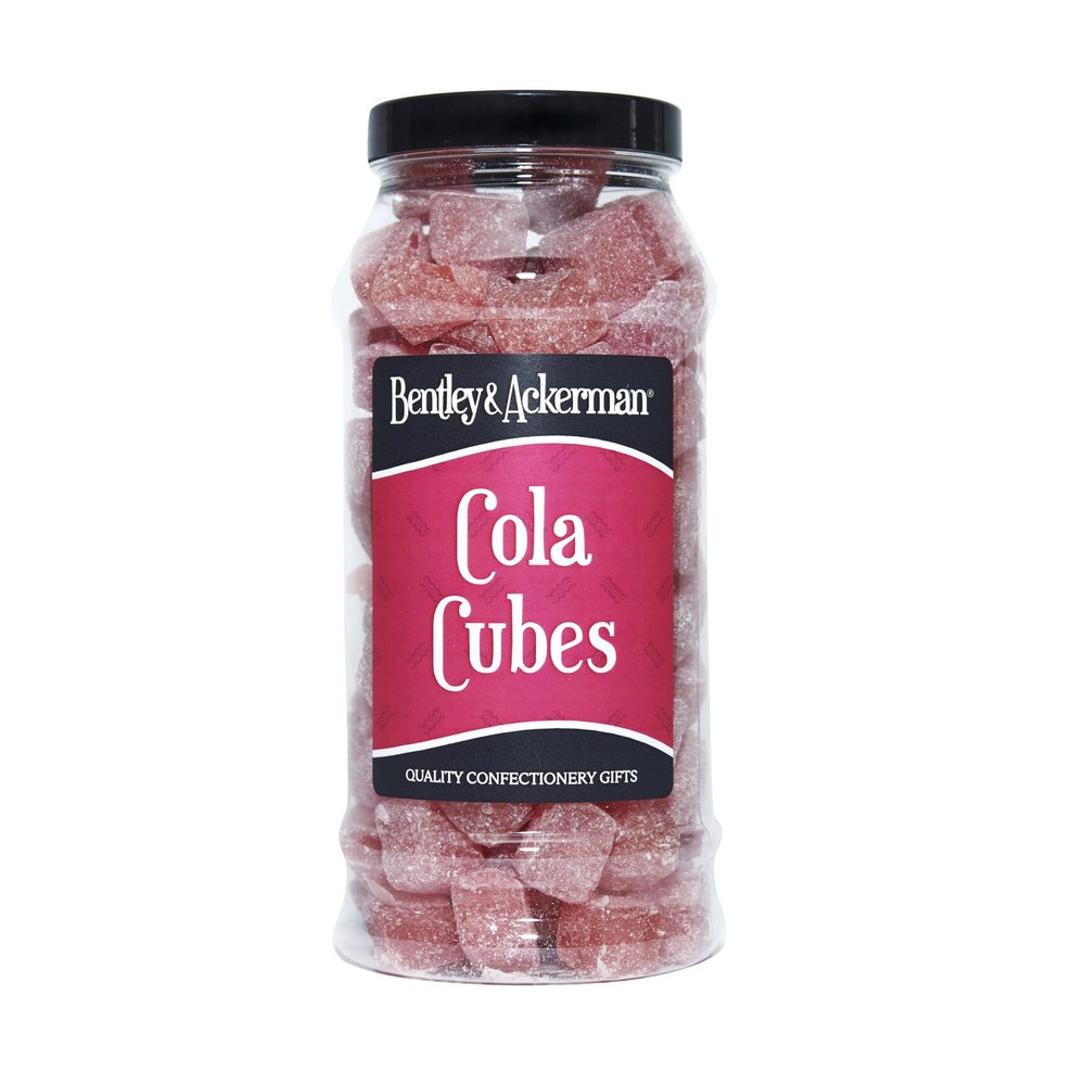 Cola Cubes Sweets - (640g) Original Retro Boiled Cola Cubes Sweets Gift Jar By Bentley & Ackerman's Sweet Shop.