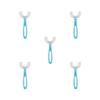5 Set of Kids Teeth Cleaning Manual Brush U-Shape Oral Tooth Cleaning Blue 6-12 Years view 1