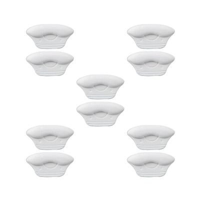 5 Set of Heel Pads for Big Shoes Anti Slip Shoe Grips Soft Sponge Heel Liners Sticker White 9mm