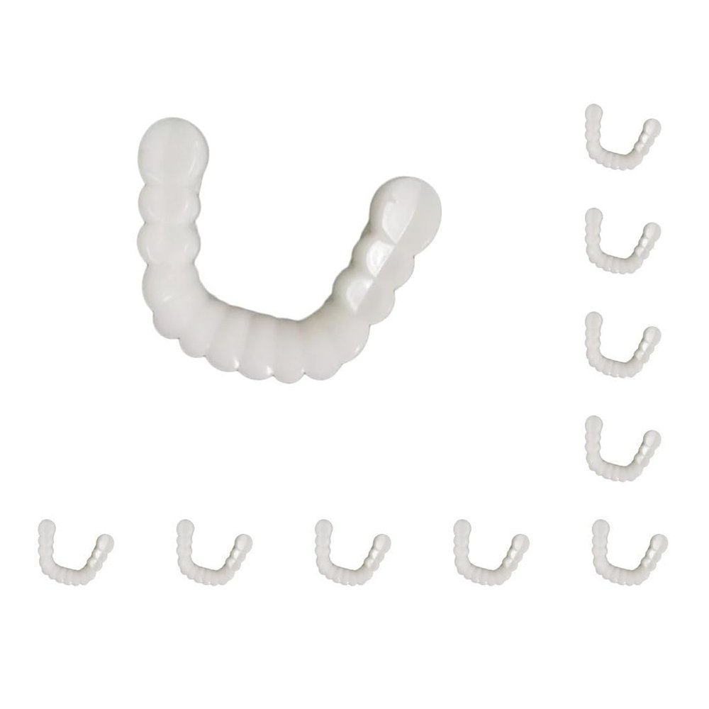 10 Set of Resin Teeth Veneers Comfortable Dentures Tooth Cover Removable Reusable Lower Cover
