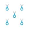 5 Set of Kids Teeth Cleaning Manual Brush U-Shape Oral Tooth Cleaning Blue 2-6 Years view 1