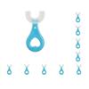 10 Set of Kids Teeth Cleaning Manual Brush U-Shape Oral Tooth Cleaning Blue 2-6 Years view 1