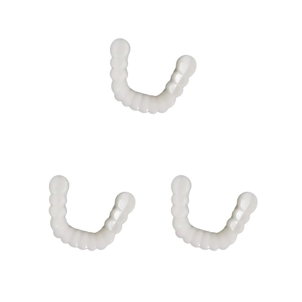 3 Set of Resin Teeth Veneers Comfortable Dentures Tooth Cover Removable Reusable Lower Cover