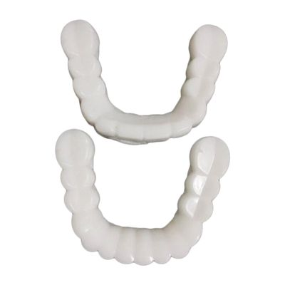 Resin Teeth Veneers Comfortable Dentures Tooth Cover Removable Reusable Upper Lower Cover