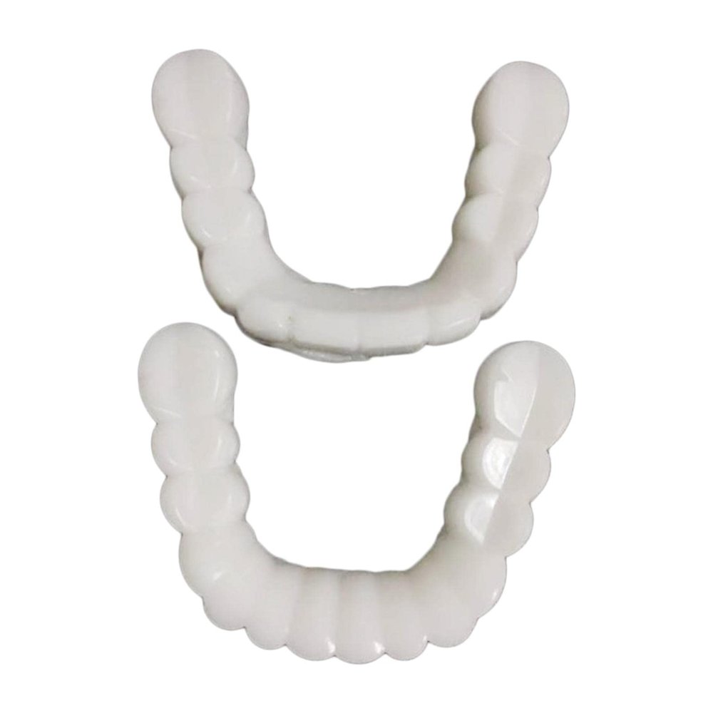 Resin Teeth Veneers Comfortable Dentures Tooth Cover Removable Reusable Upper Lower Cover