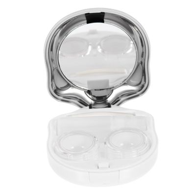 Warmhm Adorable Cat Paw Optical Lens Box Portable Travel Lens Case Double Compartment Holder for Cosmetics and Daily Use