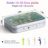 Gerkia Dental Floss Portable Case, Easy to Store Floss Picks of Various Sizes, Portable Dental Floss Dispenser is Perfect for Travelling, Hotels, Dinners, Appointments.Green Tree view 2