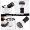 FRCOLOR 2pcs Men Shaving Tool Stainless Steel Beard Brush Shaving Brush Metal Soap Bowl Hair Kit for Men Beard Grooming view 2