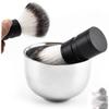 FRCOLOR 2pcs Men Shaving Tool Stainless Steel Beard Brush Shaving Brush Metal Soap Bowl Hair Kit for Men Beard Grooming view 3