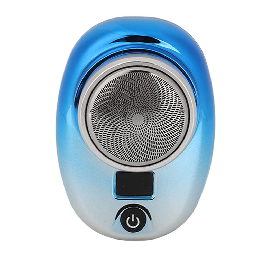 Cordless Beard Grooming Trimmer, USB Rechargeable Electric Beard Clipper for Men for Travel (Blue Silver Gradient)