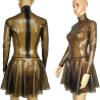 IDOBLO Transparent Latex Dress Sexy Latex Dress Back Zip,Transparent Black,4XL view 2