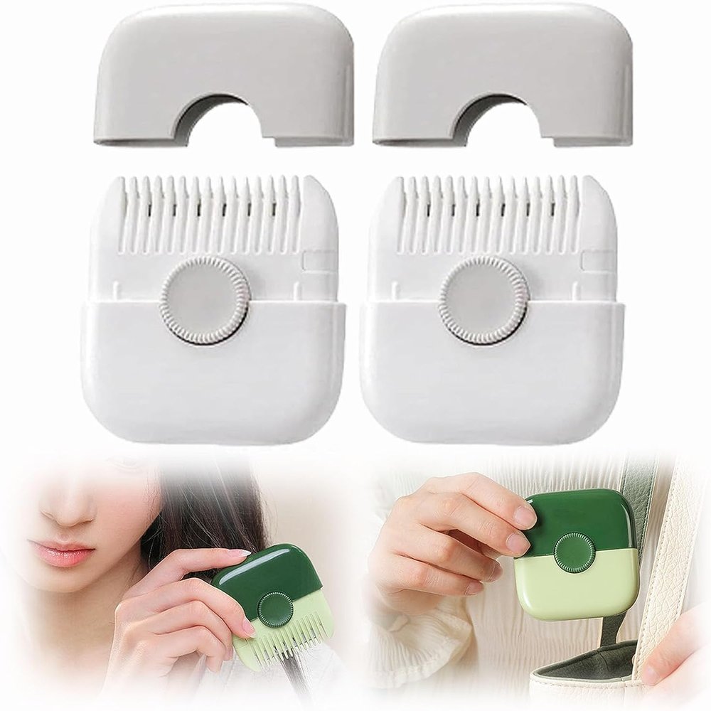 2 in 1 Hair Trimmer, Hair Trimming and Arrangement Bangs Trimmer, Hair Clipper Comb MUL-tifunctional Household Split Ends Hair Trimmer (2Pcs Gray)