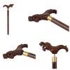 SilteD Walking Stick Wood Carving Crutches Cane Walking Aid For Elderly Pregnant Women,4 Family Present view 2