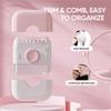 2 in 1 Hair Trimmer, Hair Trimming and Arrangement Bangs Trimmer, Hair Clipper Comb MUL-tifunctional Household Split Ends Hair Trimmer (2Pcs Pink) view 2