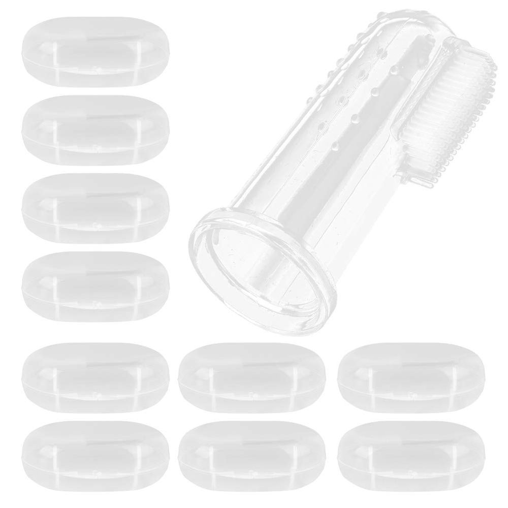Gonetre Baby Finger Toothbrush Infant Silicone Finger Toothbrushes Soft Finger Teeth Brushes Baby Finger Teeth Brushes Infant Toothbrushes 10pcs Baby Finger Toothbrush Infant Silicone
